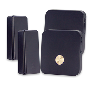 Kit <span class=keywords><strong>de</strong></span> sonnette sans fil, système d'alerte intelligent pour la maison, alimenté par prise, moderne, extérieur, 1 émetteur, 2 récepteurs, étanche, 52 sonneries - Product Image 1