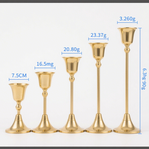 เชิงเทียนอะคริลิครูปสูงที่วางเทียนโลหะแบบปรับแต่งได้สำหรับงานปาร์ตี้และงานแต่งงาน - Product Image 2