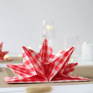 <span class=keywords><strong>Tovaglioli</strong></span> di Carta Pre-Piegati a <span class=keywords><strong>Forma</strong></span> di Stella di Alta Qualità Ecologici Colore Melanzana - Product Image 2