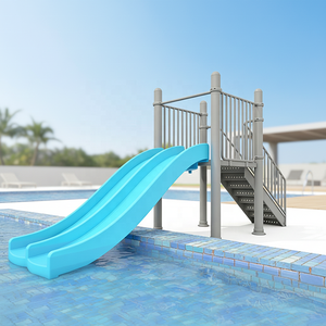 Tobogán Acuático de Fibra de Vidrio para 2 Jugadores, 1.2 Metros de Altura, para Piscina, Certificado de Seguridad EN1176 - Product Image 6