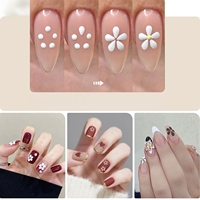 Stylo à points pour ongles en acrylique, plusieurs couleurs, pétale formé d'un seul trait, pinceau à points pour nail art DIY