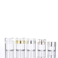 15ml 30ml 50ml bouteille de lotion cosmétique en plastique de luxe à double paroi acrylique pompe sans air pour emballage de soins de la peau