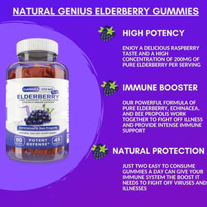 Bonbons au sureau noir à l'échinacée bio de forme personnalisée Gummies pour enfants Compléments alimentaires - Product Image 4