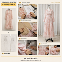 Robe longue en mousseline de soie rose à fleurs pour femme, manches longues, col en V froncé, tenue de plage romantique, fournisseur en gros OEM ODM