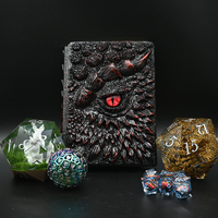 Carnet A5 à couverture rigide en résine 3D gaufrée, motif œil de dragon réaliste et vif, idéal pour cadeau ou décoration intérieure