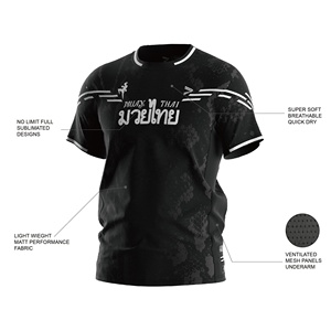 Camiseta Negra de <span class=keywords><strong>Muay</strong></span> <span class=keywords><strong>Thai</strong></span> con Estampado de Tigre, Ropa de Artes Marciales de Alta Calidad para Entrenamiento y Deportes de Combate - Product Image 3