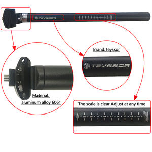 Ztto — tige de siège de <span class=keywords><strong>vtt</strong></span> compte-gouttes, routage interne/externe, hauteur réglable, pour vélo de voyage, 400MM, 100MM - Product Image 2