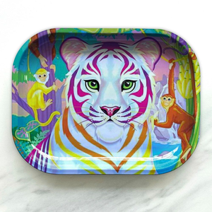 Bandeja de Metal Personalizada - Bandeja Retangular Impressa para Servir Tabaco e Acessórios 14x18cm para Uso Doméstico e em Restaurantes - Product Image 2