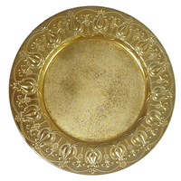 Assiettes de présentation en plastique or et argent de 33 cm (13 pouces) pour mariage, décoration de table, dîner à domicile – Achat en gros