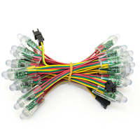 Lumière LED carrée RGB 12 mm, étanche IP67, adressable individuellement, haute luminosité, faible consommation, pour aménagement paysager