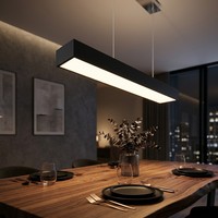 Panel de Luz LED Lineal Suspendido Enlazable de 30W 40W 50W 1200mm, Diseño Industrial, SMD2835, Blanco 4100K, Blanco Neutro, Aleación de Aluminio