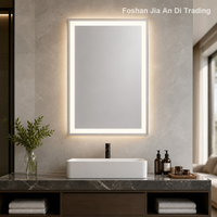 Miroir de salle de bain intelligent à LED certifié UL, 48 x 30 pouces, rétroéclairé, avec haut-parleur Bluetooth, verre trempé, pour hôtel