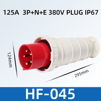 Prise électrique industrielle HFE 3P+N+E 380V 400V 415V 125A 5P 5 broches 125 ampères 5 pôles, connecteurs de prise industrielle à montage en surface