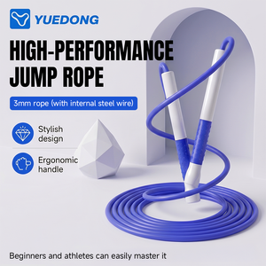 <span class=keywords><strong>Cuerda</strong></span> para Saltar <span class=keywords><strong>de</strong></span> Fabricante Verificado, Mango Extra Largo <span class=keywords><strong>de</strong></span> 19.5 cm, <span class=keywords><strong>Cuerda</strong></span> <span class=keywords><strong>de</strong></span> PVC <span class=keywords><strong>de</strong></span> 4 mm Anti-Enredos para Entrenamiento Profesional <span class=keywords><strong>de</strong></span> Fitness - Product Image 1