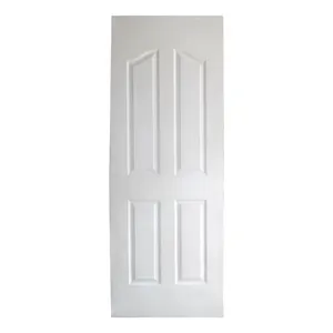 Piel de puerta moldeada blanca Imprimación blanca Piel de puerta Hdf Puertas de madera moldeadas Piel Lisa blanca