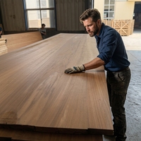 Panneau de peuplier carbonisé de qualité marine, collé sur le biais, prêt pour l'intérieur de yacht, bois directement de l'usine pour les constructeurs de bateaux de luxe