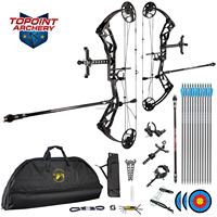 Paket Busur dan Anak Panah Topoint Archery T1 Target Compound untuk Busur Panahan Kompetisi, Busur Berburu dengan Riser CNC Milling, OEM/ODM