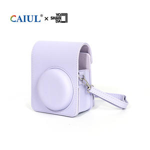 Sac d'appareil photo en cuir avec bandoulière anti-perte pour <span class=keywords><strong>Instax</strong></span> Mini 13, étui rigide pour appareil photo numérique, vente en gros 2026 - Product Image 3