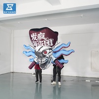 Décoration de défilé géante en forme de pirate de dessin animé gonflable lumineux à LED