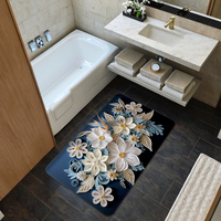 Tapis de bain en diatomite de qualité supérieure, super absorbant, séchage rapide, antidérapant, pour salle de bain, douche, baignoire, lavabo, décoration intérieure