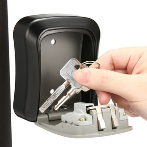 Aluminum Alloy Combination <b>Key</b> <b>Box</b> Mechanical Safe 13x10x5.5cm <b>Wall</b> <b>Mounted</b> For Home Use - Product Image 4