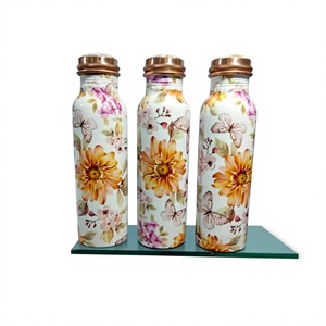 Bouteille d'eau en cuivre véritable 100 % écologique, personnalisable, imprimable, compatible lave-vaisselle, réutilisable, hygiénique et saine - Product Image 6