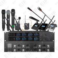Système de microphone dynamique sans fil UHF professionnel BD68, 8 canaux, micros portatifs XLR cardioïdes, conférence, bureau, longue portée 80-100m