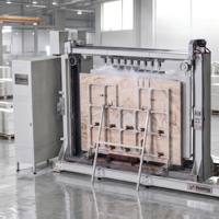 Machine de découpe à fil diamanté ultra-éfficiente à double station pour la fendage de dalles de marbre, granit et quartz