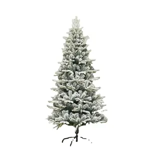 Sevenlots 120cm neve floccato albero di natale, automatico Open Premium PVC & PE Metal Stand