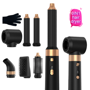 6 in 1 <strong>Multi</strong> Styling Tools Hot Air Brush One Step Blowout Hair Straightener Curler Hair Dryer Brush - Product Image 1