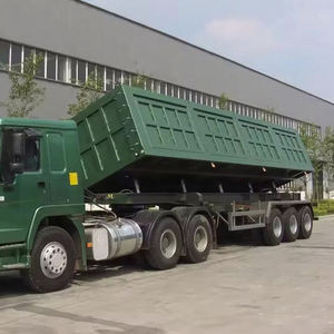 Camion basculant de 80 tonnes <span class=keywords><strong>semi</strong></span>-<span class=keywords><strong>remorque</strong></span> latérale hydraulique avec bâche en acier pour le transport de matériaux en vrac - Product Image 6