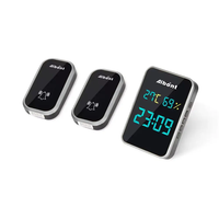 Kinetic Series 2T295-BS Smart Doorbell Conception de surface en verre haute lumière avec horloge et affichage de la température et de l'humidité