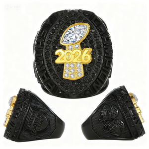 <strong>2026</strong> Fantasy Football Championship <strong>Ring</strong> Jewelry, <strong>Black</strong> Fashion Alloy Commemorative <strong>Ring</strong> Gift - Product Image 3