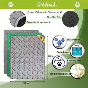 YK - Almohadillas de Entrenamiento Ecológicas sin Perfume para Perros, Súper Absorbentes, de Secado Rápido, a Prueba de Fugas, 100% Poliéster - Product Image 2