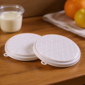 Reusable <b>Plastic</b> Yogurt <b>Lids</b> Set of 2 Pack Size 6 for <b>Container</b> Storage - Product Image 3