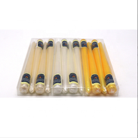 Vente en gros de bougies coniques de haute qualité, galvanoplastie multicolore or argent longue combustion non goutte à goutte