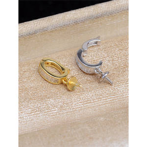 Wenchi S925 Argent Plaqué, Accessoire Pendentif Boucle Universelle DIY, Support Creux pour Perle 8mm 12mm, Modèle Femme 14211 - Product Image 3