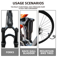Pompe à air manuelle BAIMEI pour fourche arrière de vélo avec manomètre, 400 PSI, en alliage d'aluminium, pour vélos de montagne/route