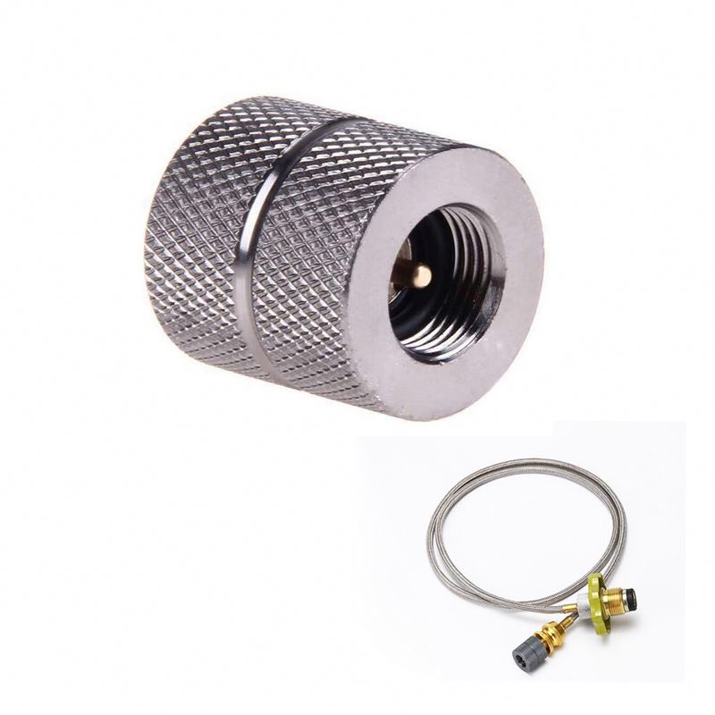Adaptateur de Réservoir de Propane 1 Lb à 20 Lb avec Valve, Convertisseur Universel pour Cylindre Jetable de 1 Lb/16.4oz