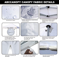 Tente de réception 3x3m en aluminium robuste avec impression par sublimation, toile Oxford imperméable double couche pour événements sportifs de football