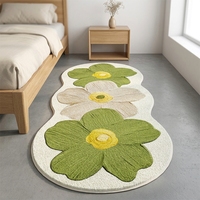 Tapis de fenêtre en baie pour chambre de fille, lavable en machine, fabriqué à la machine, poils moyens, 13 mm d'épaisseur, polyester, imitation laine, antidérapant
