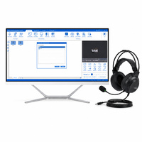 Solution de laboratoire de langues IA : Logiciel d'entraînement oral AIO PC avec casque pour l'écoute et la parole en classe scolaire