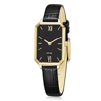 Montres carrées de petite taille pour femmes, bijoux féminins, marques de montres en cuir populaires, montres de luxe en acier inoxydable pour femmes