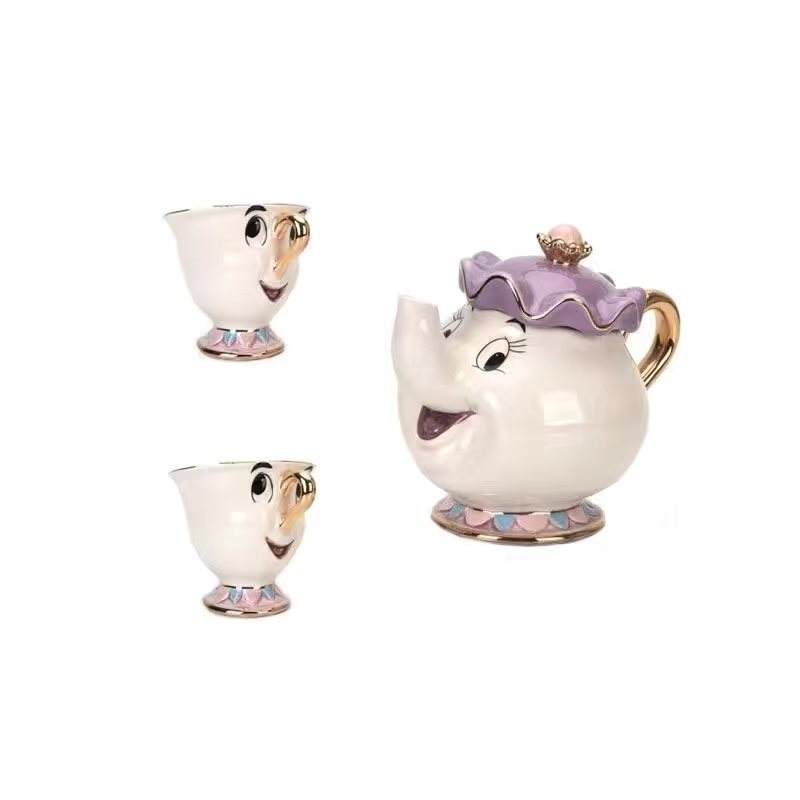 กาน้ำชาเลดี้ + ถ้วย AQI 2 ใบ พร้อมกล่อง - 700 มล.