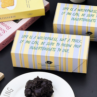 Boîte en carton jetable écologique biodégradable recyclable pour pâtisserie, dessert, biscuits, emballage alimentaire avec logo personnalisé
