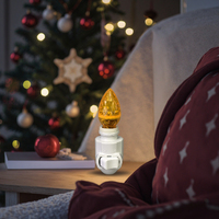 Ampoule LED à brancher GuangLi GL-071Y certifiée ETL, lumière rouge intégrée, interrupteur de prise de courant, design moderne