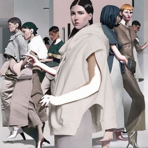 Autumn Women's Casual <b>Hoodie</b> Solid Loose Drawstring <b>Sleeveless</b> with Cut Out Design Eco-Friendly Short Length Front Embroidery - Product Image 3