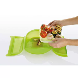 Vaporera <span class=keywords><strong>de</strong></span> silicona <span class=keywords><strong>para</strong></span> verduras, mariscos, pan, <span class=keywords><strong>microondas</strong></span>, vaporera con tapa - Product Image 5