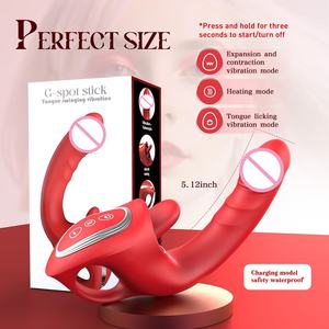 Gode Pénétrant avec Vibrateur Clitoridien pour Femmes, 10 Modes de Vibration, 7 Modes de Pulsion, Fonction de Léchage et Stimulation du Point G, Jouet pour Adultes pour Couple - Product Image 6