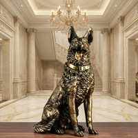 Sculpture de chien en bronze fidèle - Statue canine sur mesure grandeur nature avec options de race personnalisées, sculpture en bronze